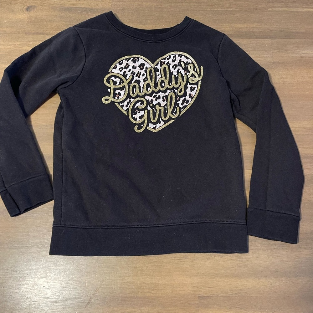 Black 'Daddy's Girl' Kids Sweatshirt
